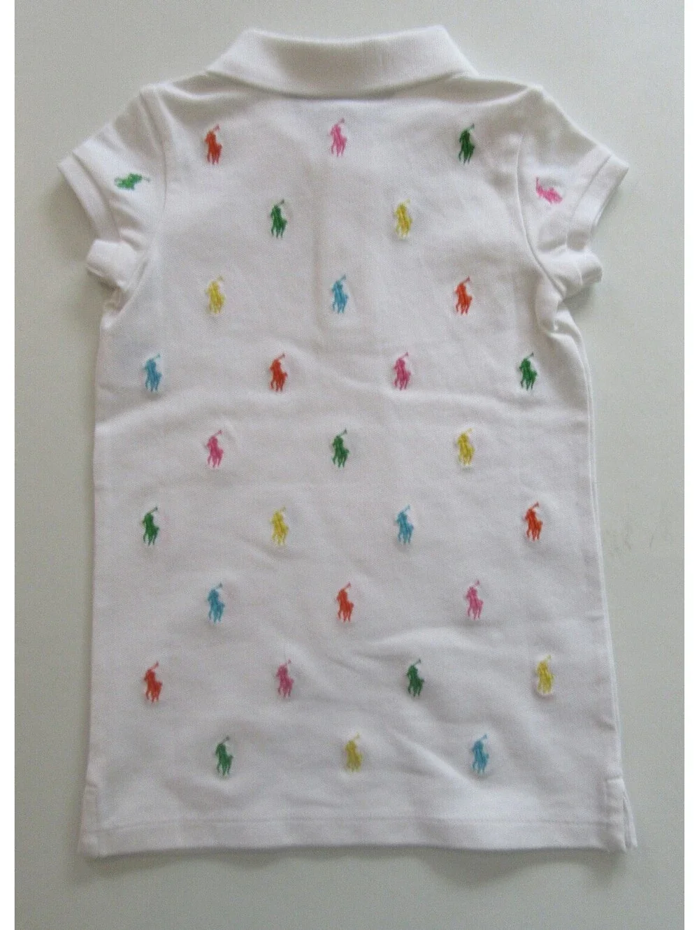 Ralph Lauren Polo Baby Girls All Over Pony Dress White 2T NWT NEW